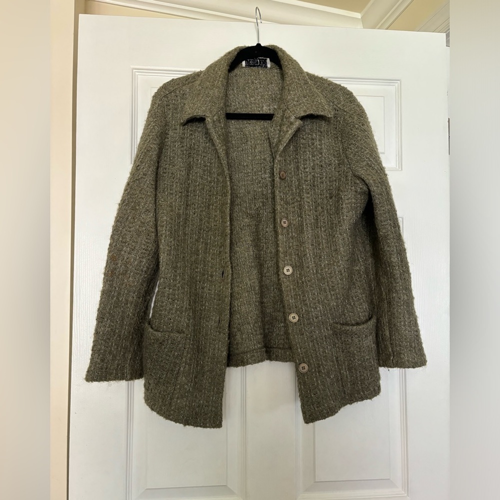vintage saks green cardigan/jacket